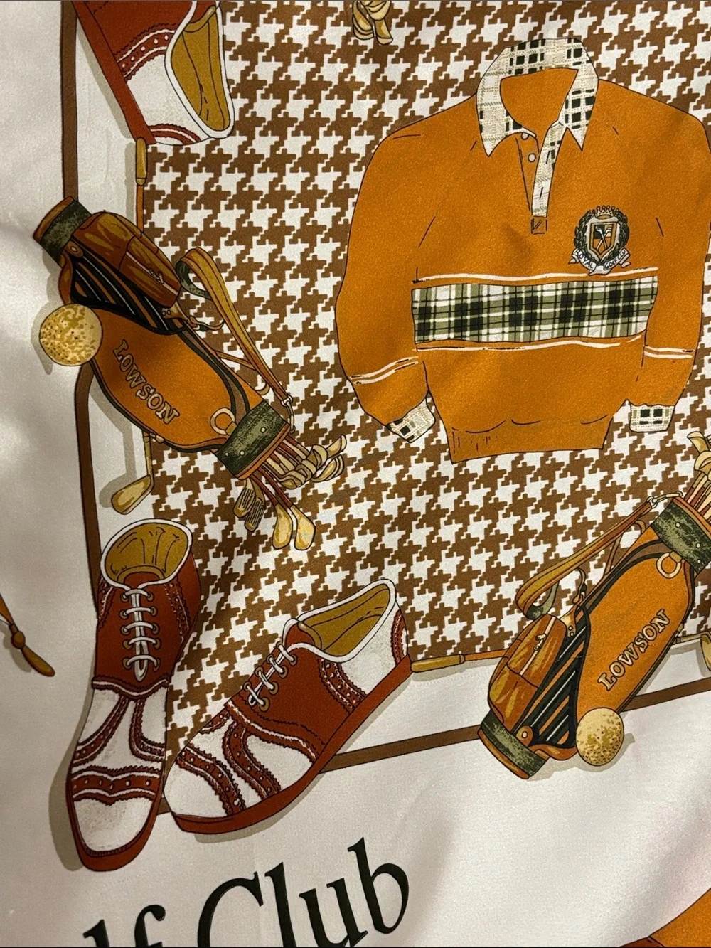 Vintage Lowson Golf Club large ladies scarf